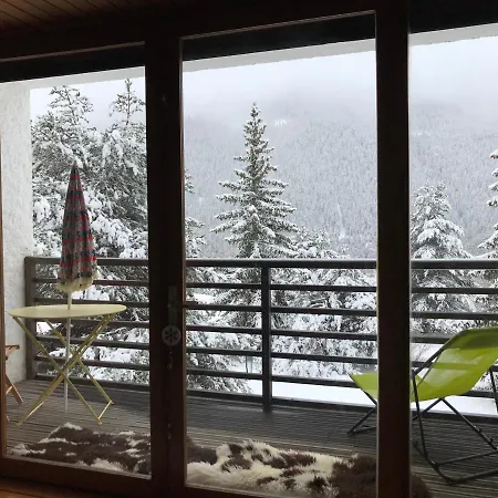 Superbe 2 Pcs Cabine Terrasse Vue Feerique Pistes Et Montagnes Auron Exterior photo